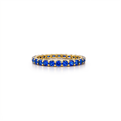 Linea Midi Ring – Blue Sapphire