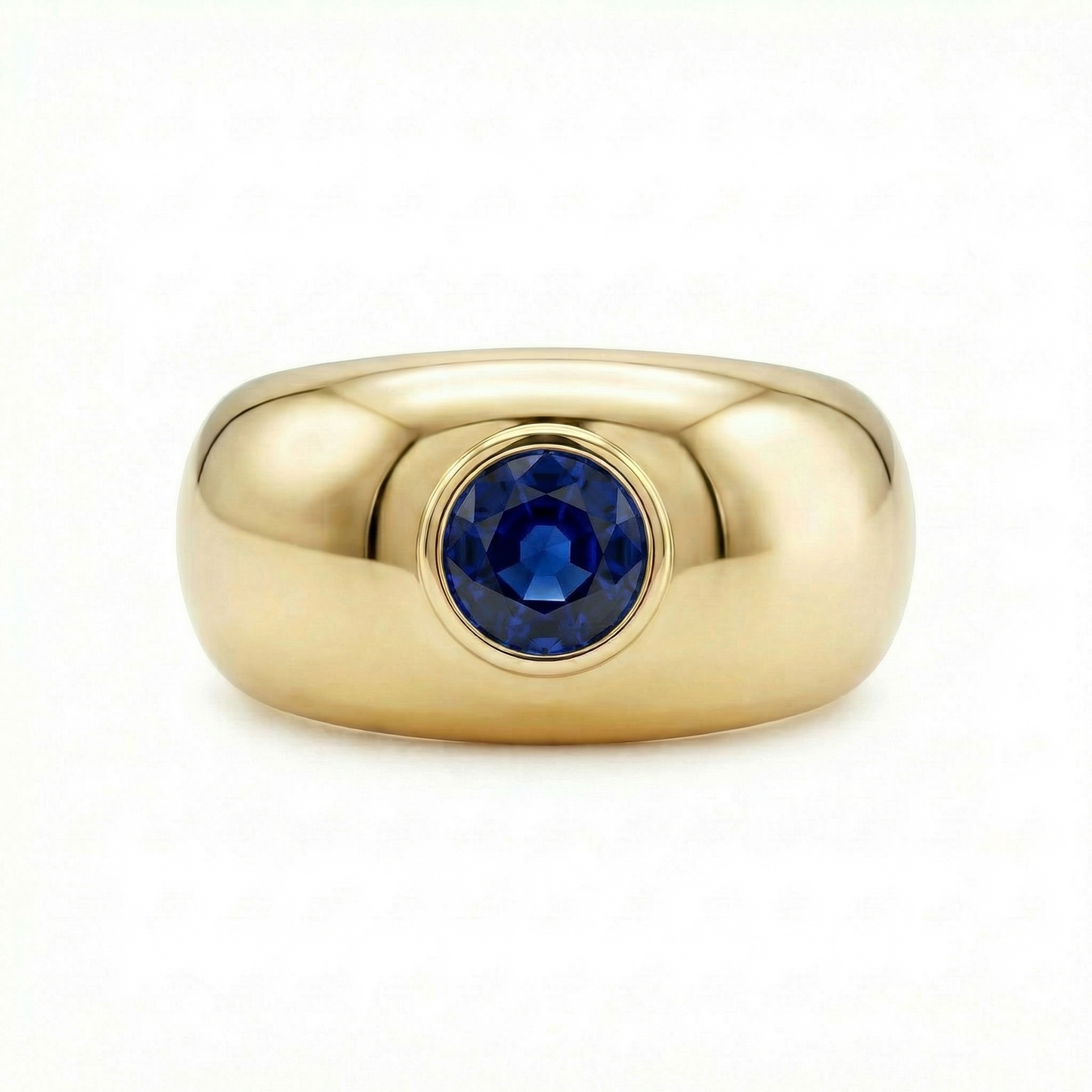 Forma Signet Ring – Blue Sapphire