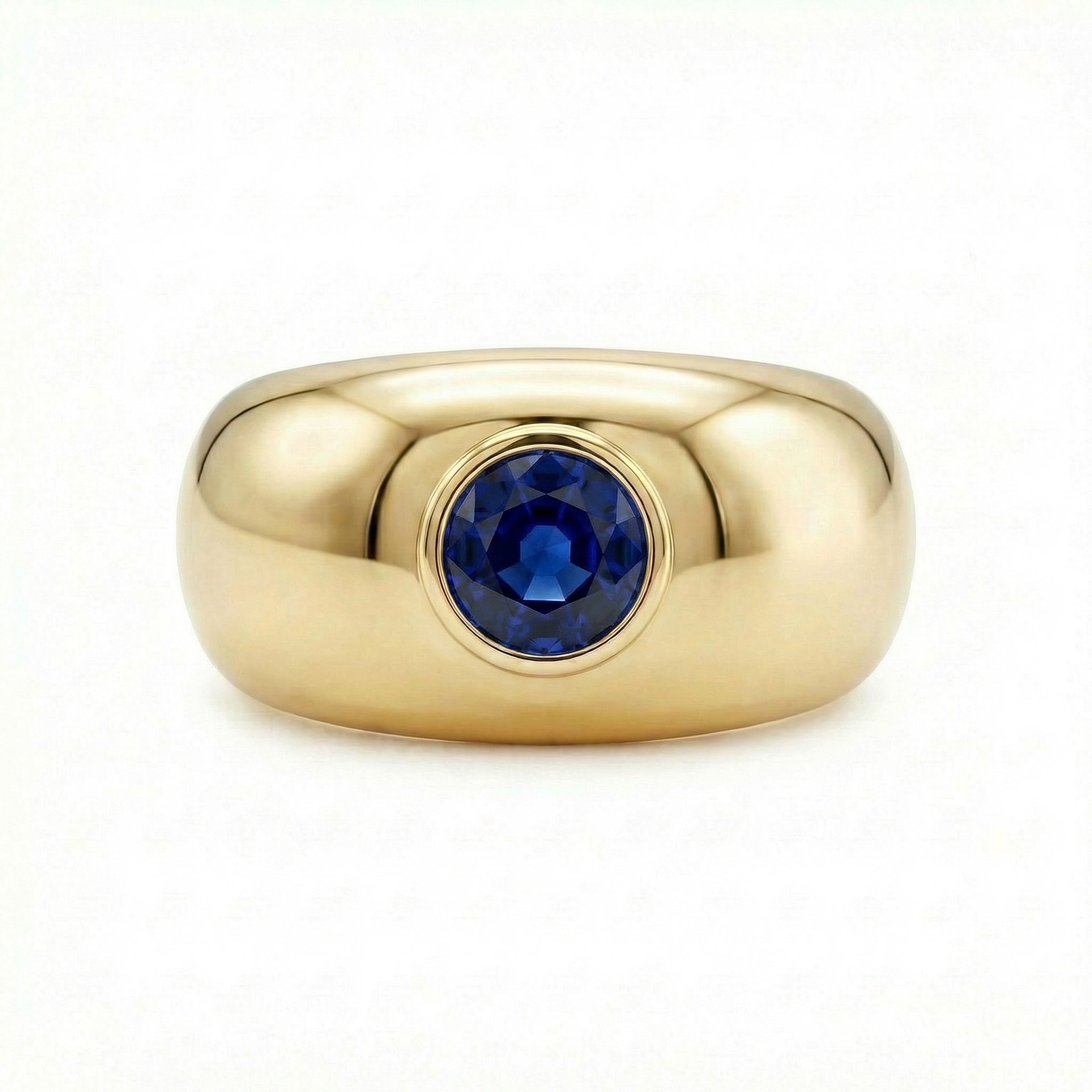 Forma Signet Ring – Blue Sapphire