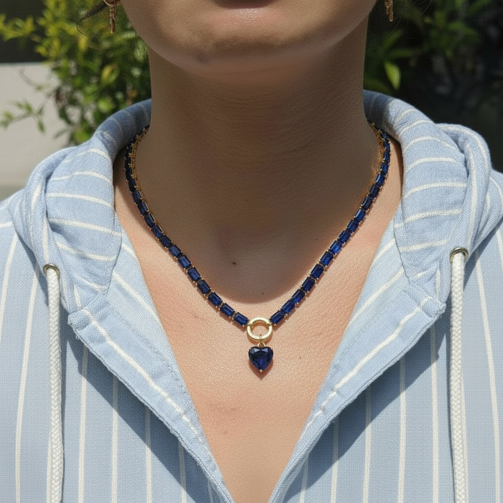 Nexus Tennis Necklace – Blue Sapphire