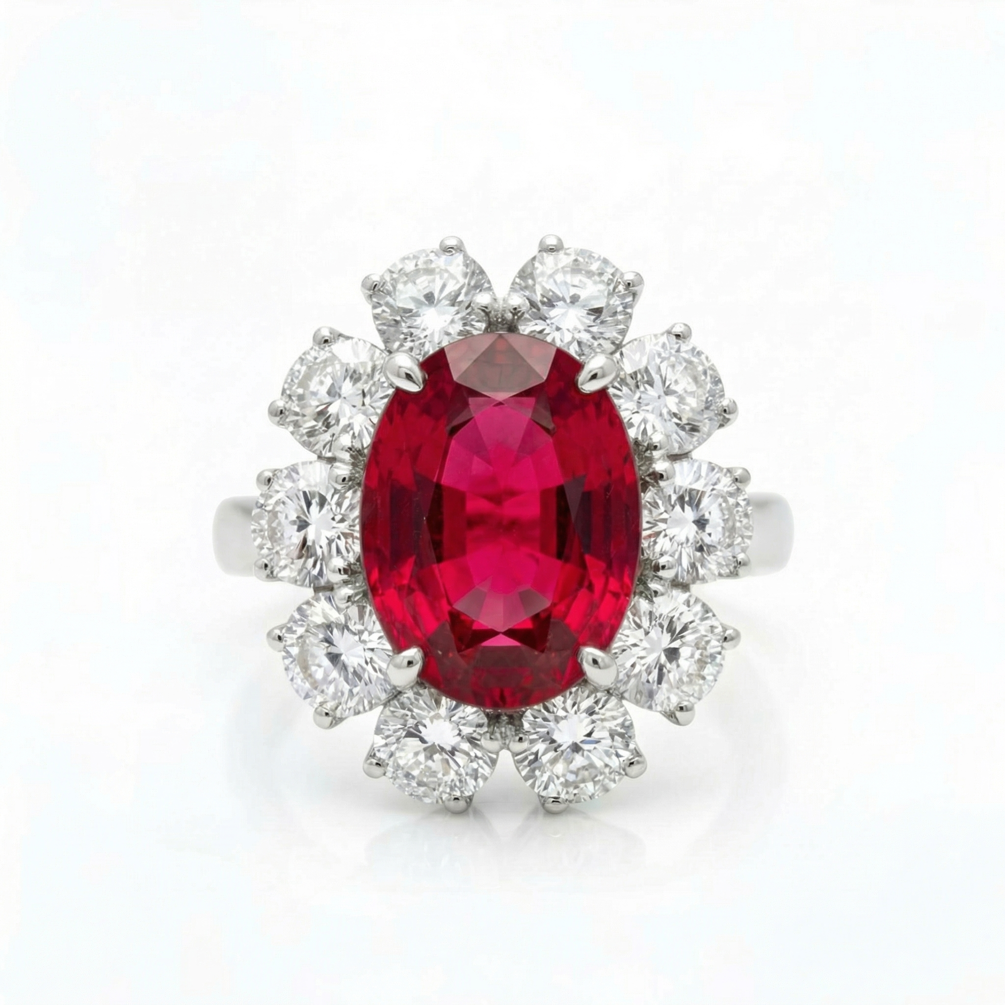 Velara Grand Halo Ring – Red Ruby