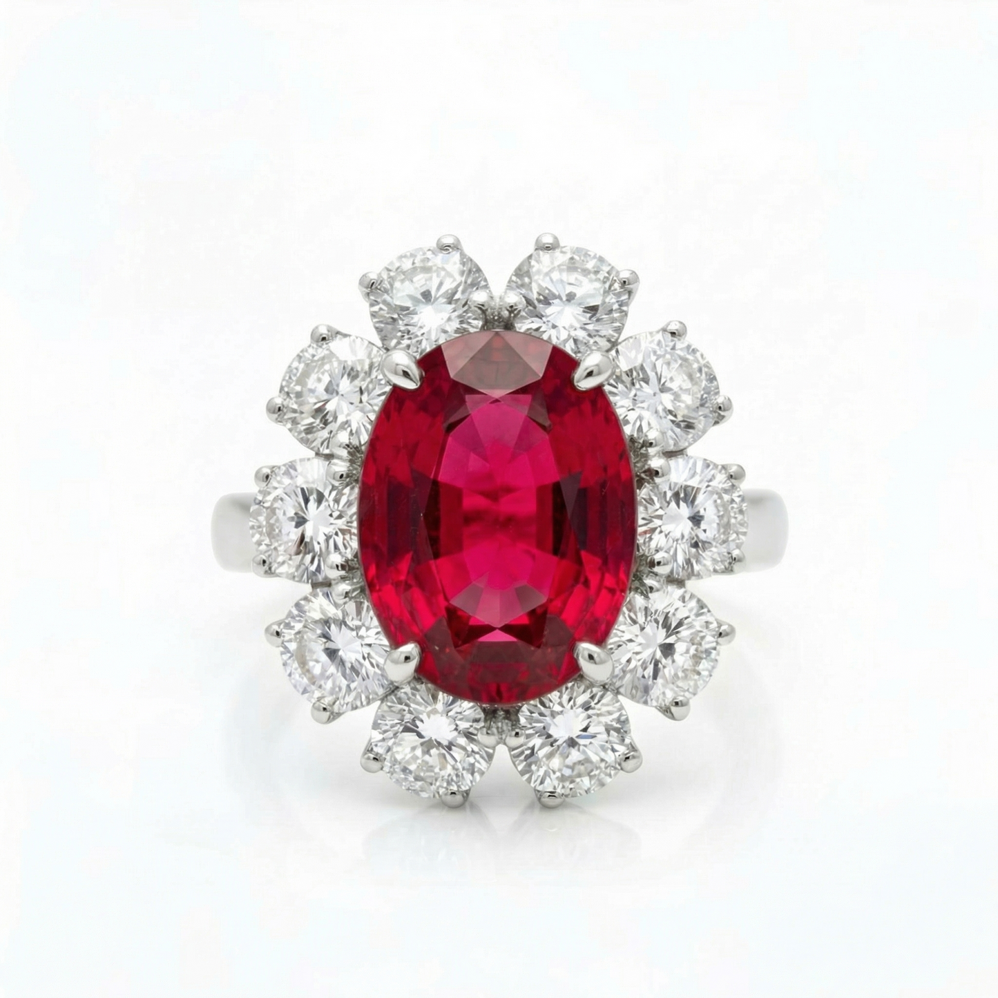 Velara Grand Halo Ring – Red Ruby
