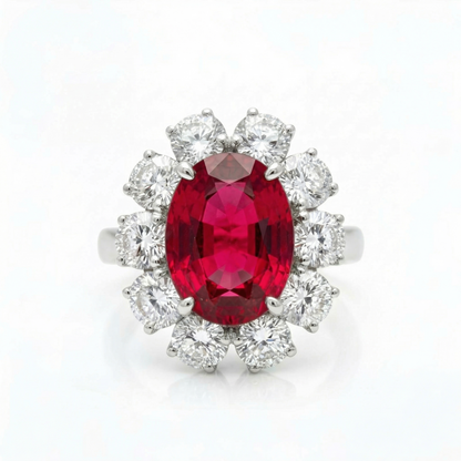 Velara Grand Halo Ring – Red Ruby