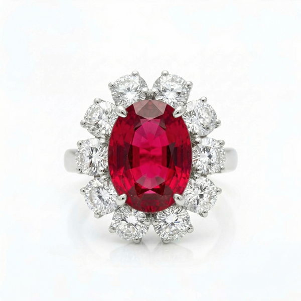 Velara Grand Halo Ring – Red Ruby