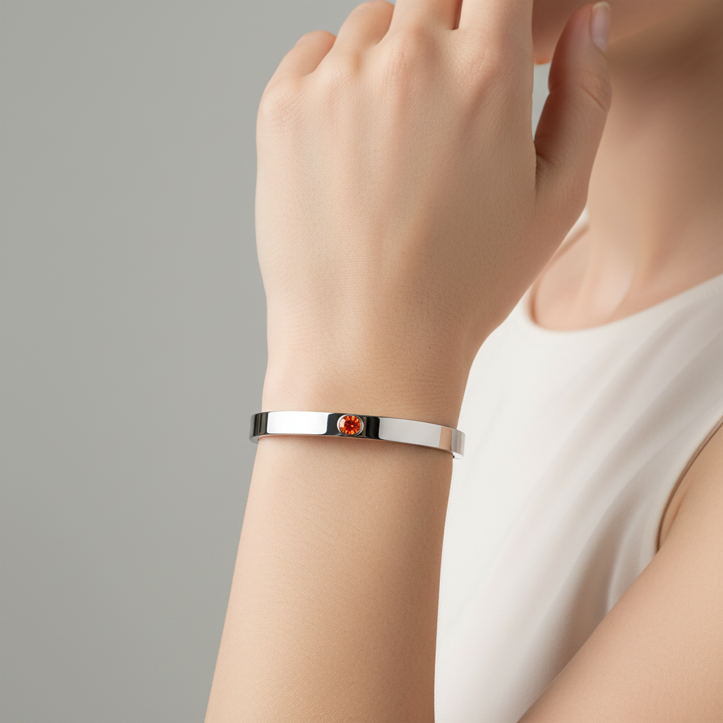 Velara Uno Elemental Bangle – Red Ruby