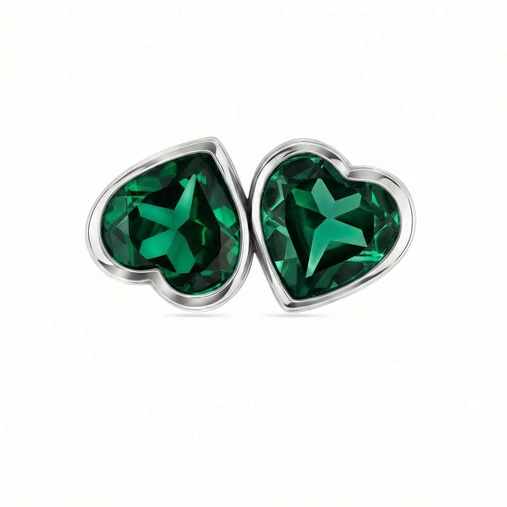 Amore Double Signet Ring – Zambian Green Emerald