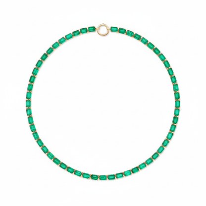 Nexus Tennis Necklace – Colombian Green Emerald