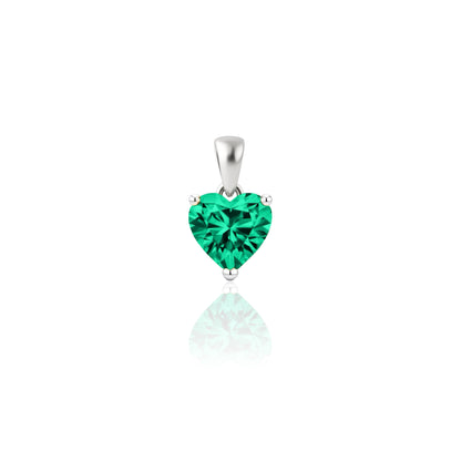Amore Mini Solitaire Necklace – Colombian Green Emerald