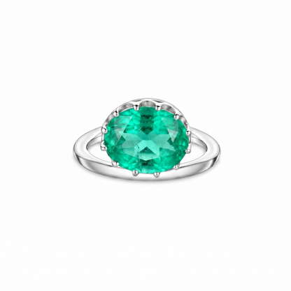Velara Satellite Ring – Colombian Green Emerald
