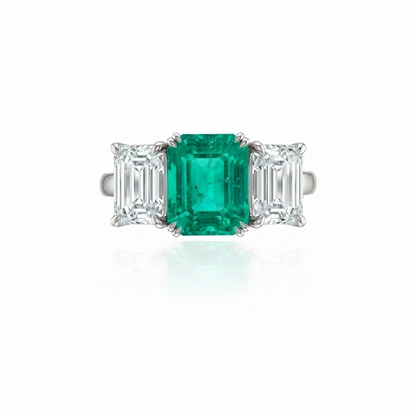 Nexus Trilogy Ring – Colombian Green Emerald