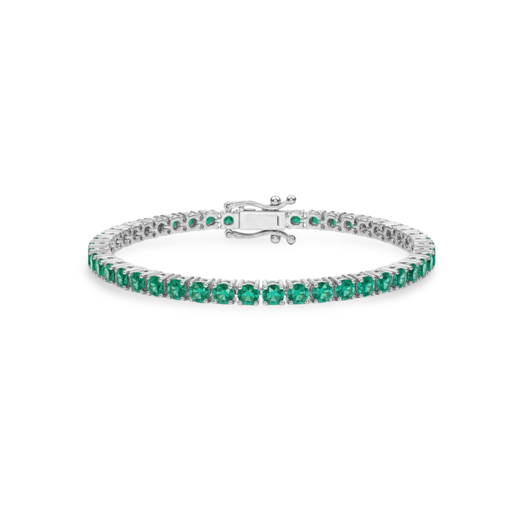 Juno Grande Tennis Bracelet – Colombian Green Emerald
