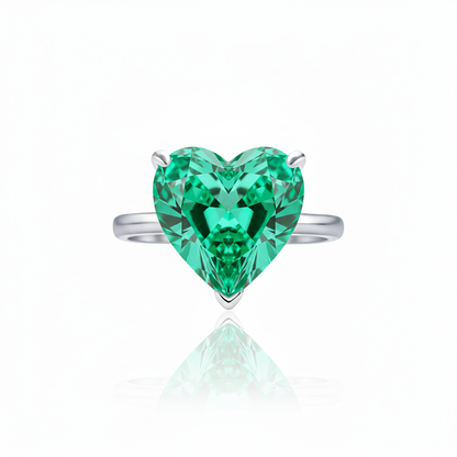 Amore Bold Solitaire Ring – Colombian Green Emerald