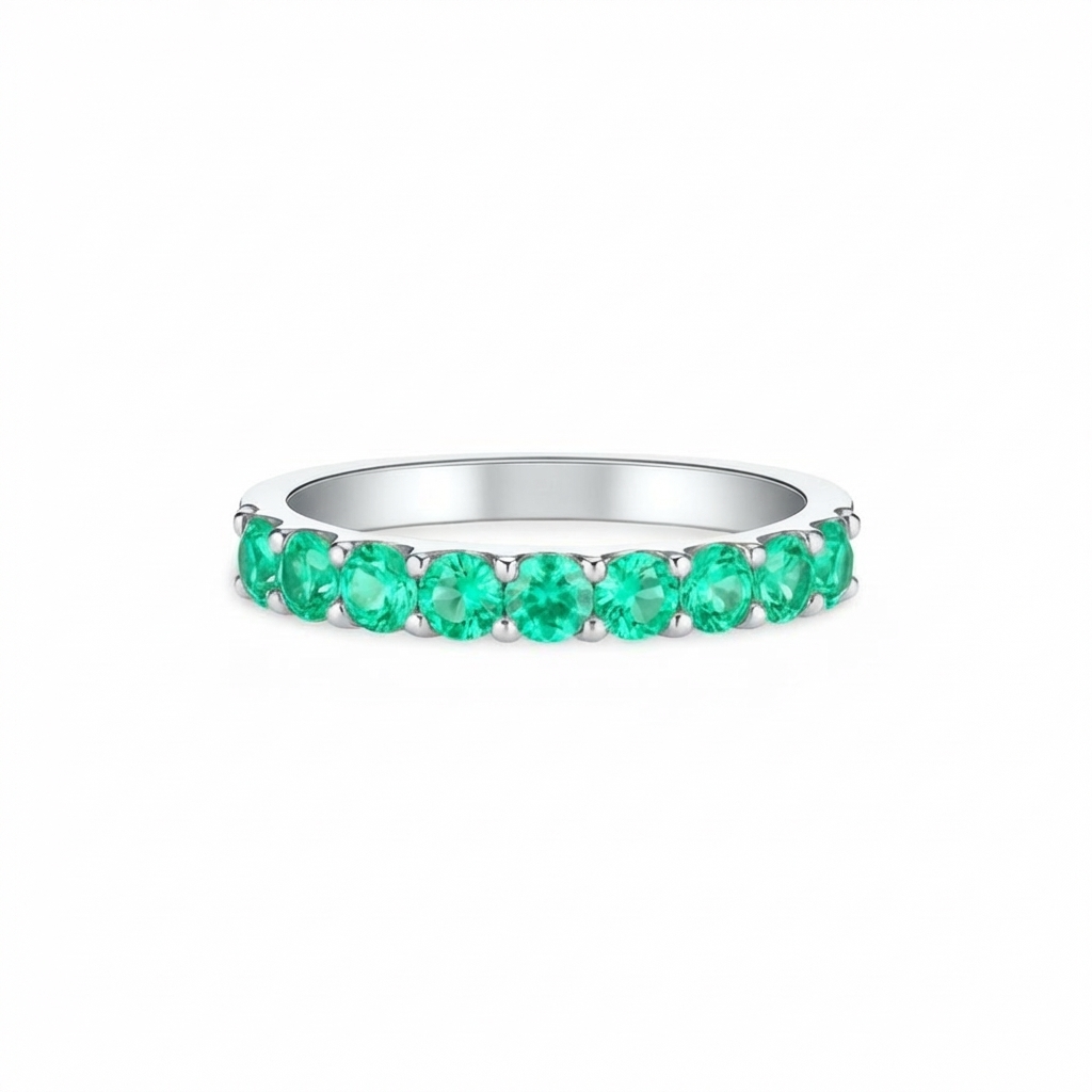 Linea Demi Grande Ring – Colombian Green Emerald