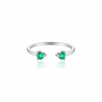 Linea Punto Grande Ring – Colombian Green Emerald