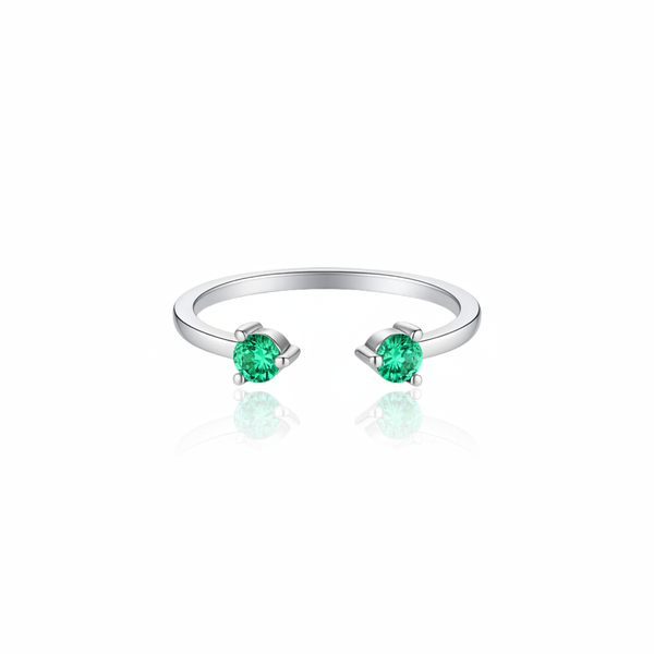 Linea Punto Grande Ring – Colombian Green Emerald