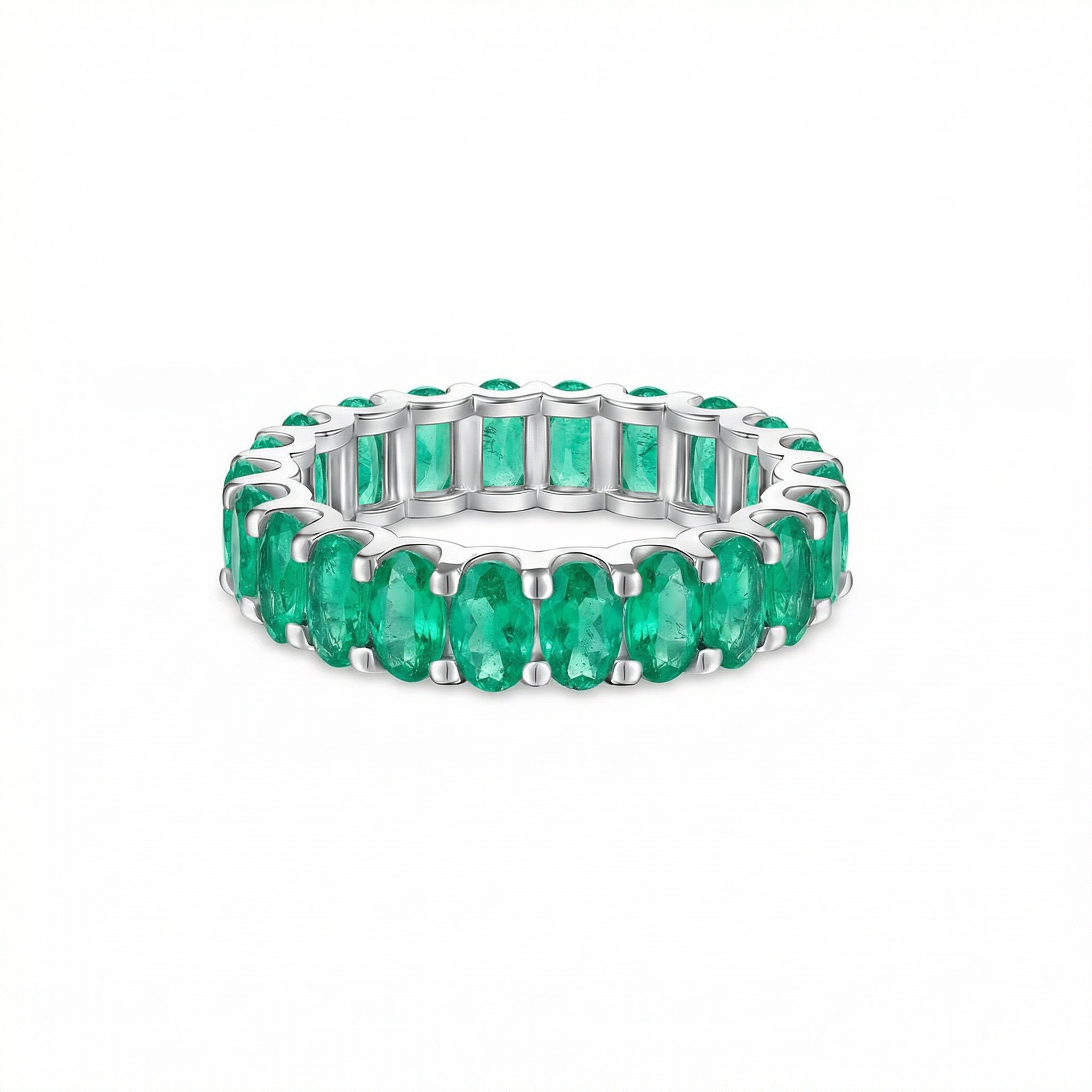 Velara Eternity Ring – Colombian Green Emerald