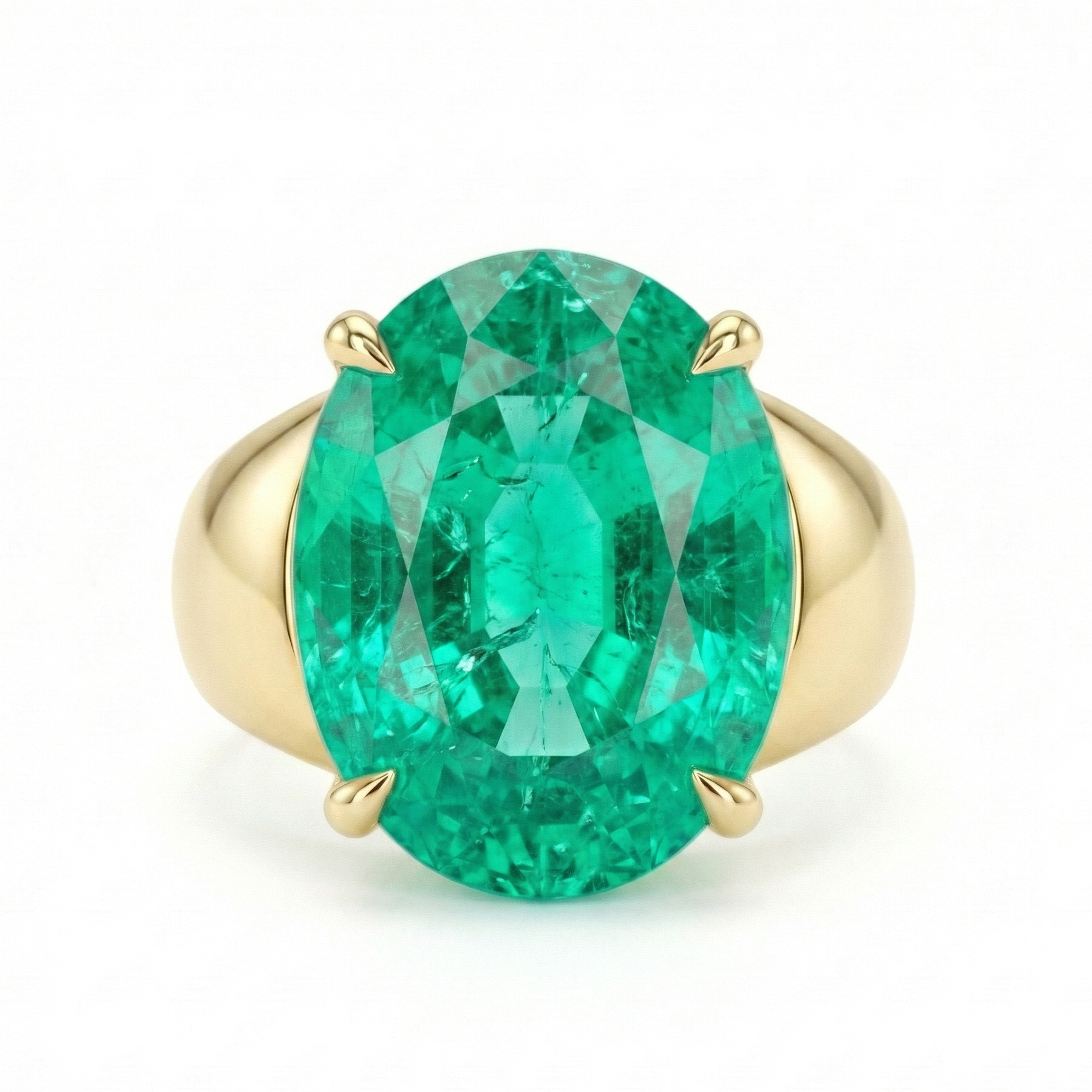 Velara Signet Ring – Colombian Green Emerald