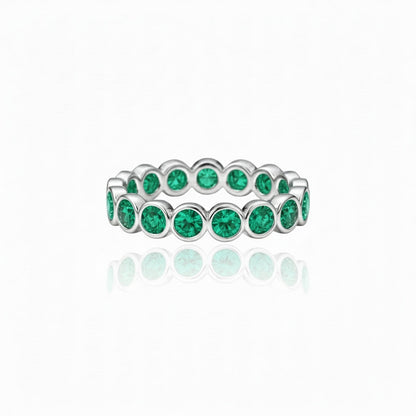 Forma Eternity Ring – Colombian Green Emerald
