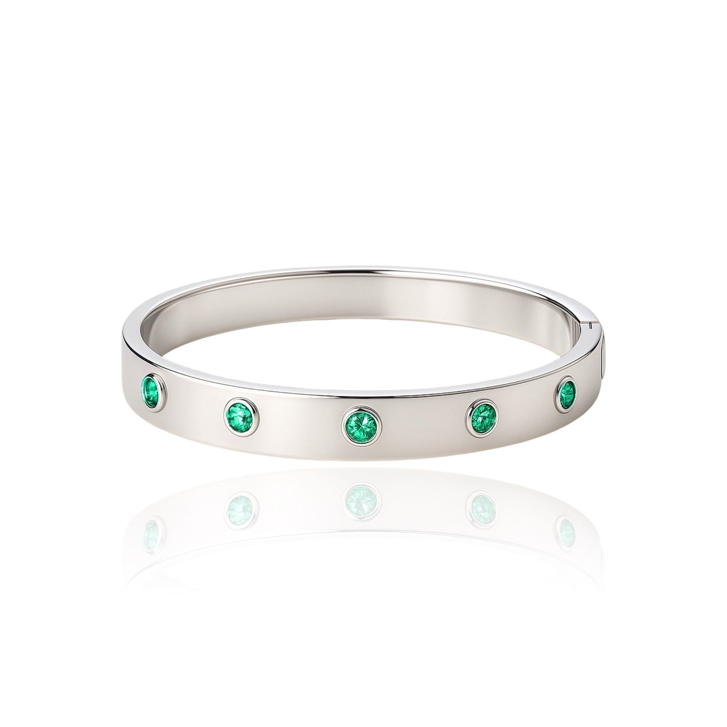 Forma Cinco Elemental Bangle – Colombian Green Emerald