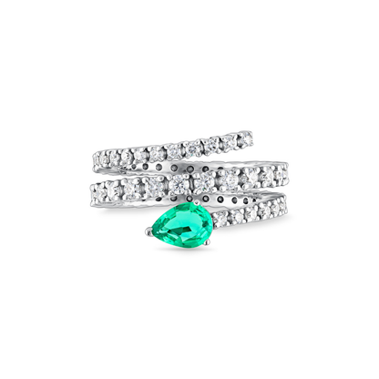 Nova Serpent Ring – Colombian Green Emerald
