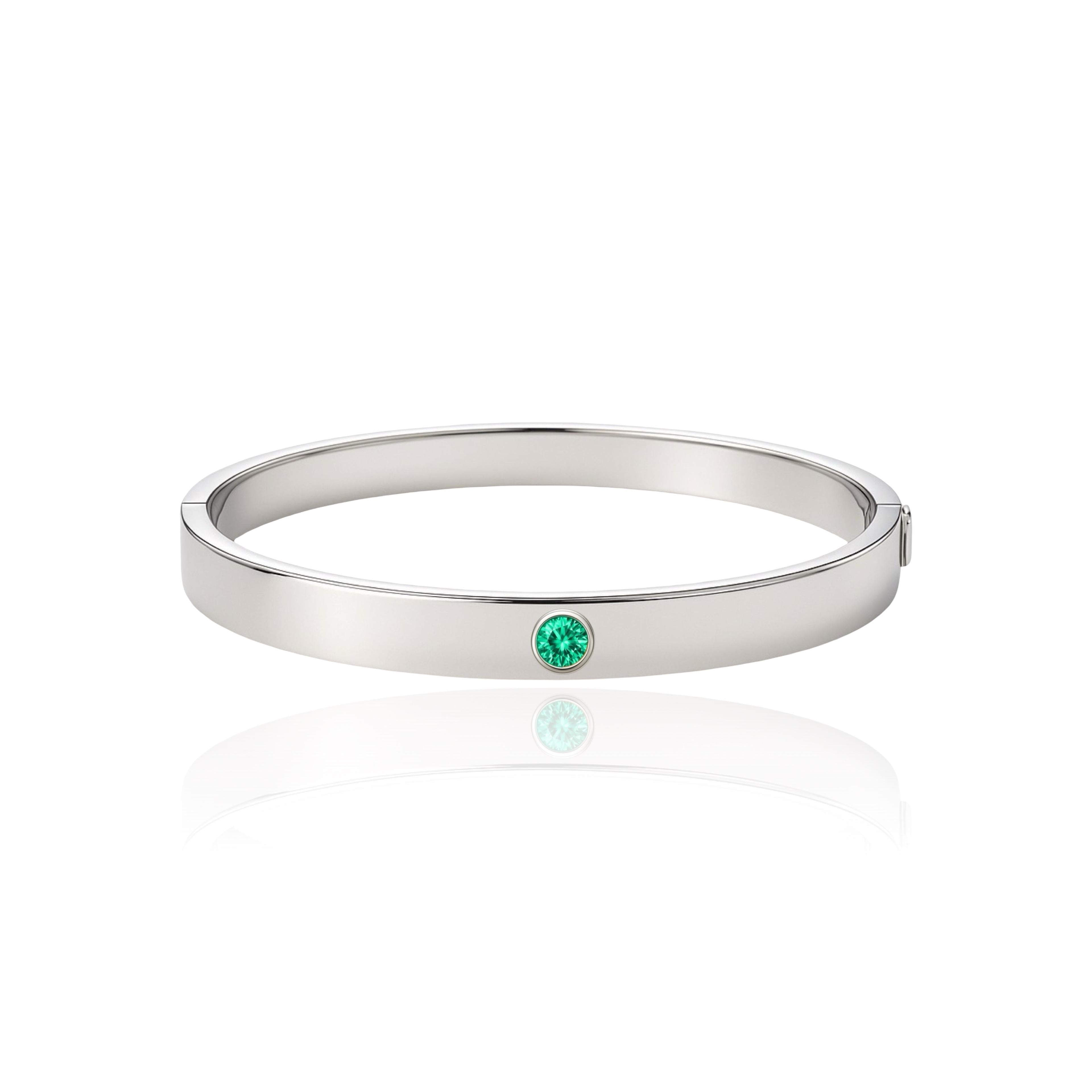 Forma Uno Elemental Bangle – Colombian Green Emerald