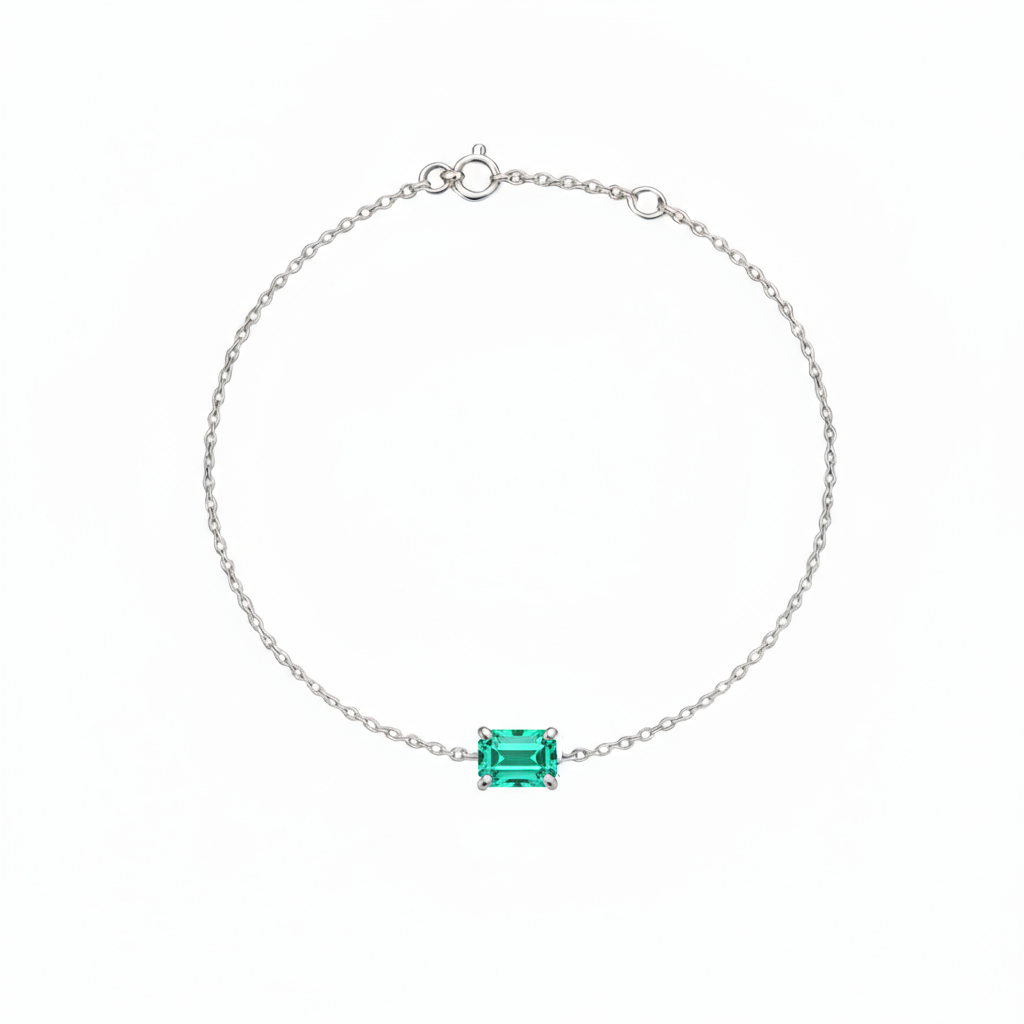 Nexus Solitaire Bracelet – Colombian Green Emerald