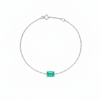 Nexus Solitaire Bracelet – Colombian Green Emerald