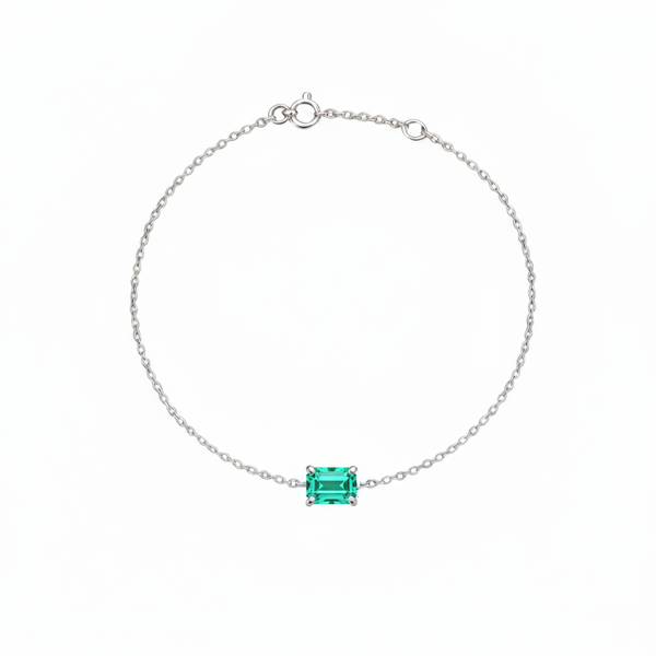Nexus Solitaire Bracelet – Colombian Green Emerald