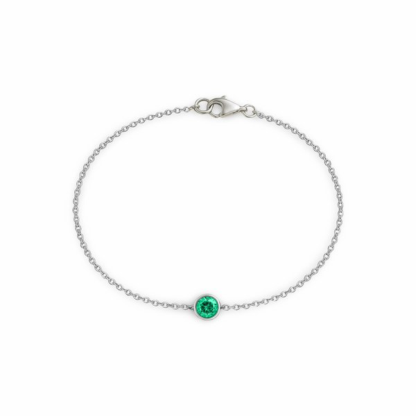 Forma Solitaire Bracelet – Colombian Green Emerald