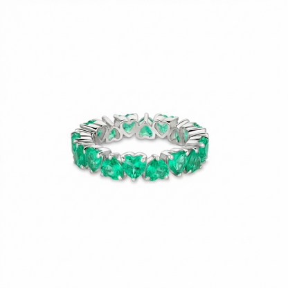 Amore Eternity Ring – Colombian Green Emerald