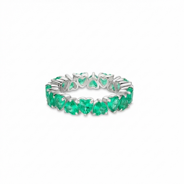 Amore Eternity Ring – Colombian Green Emerald