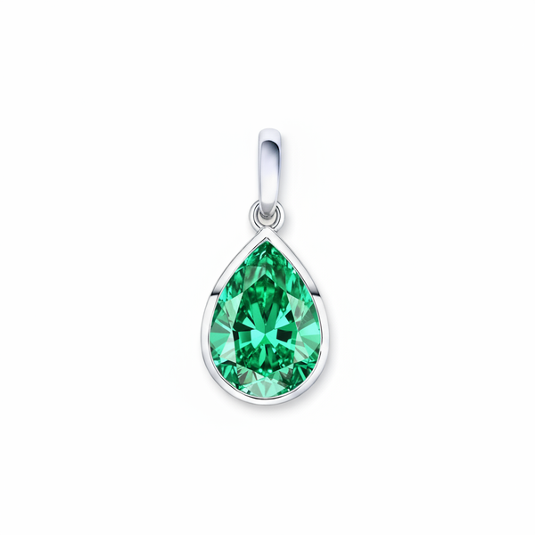 Nova Bold Solitaire Pendant – Colombian Green Emerald