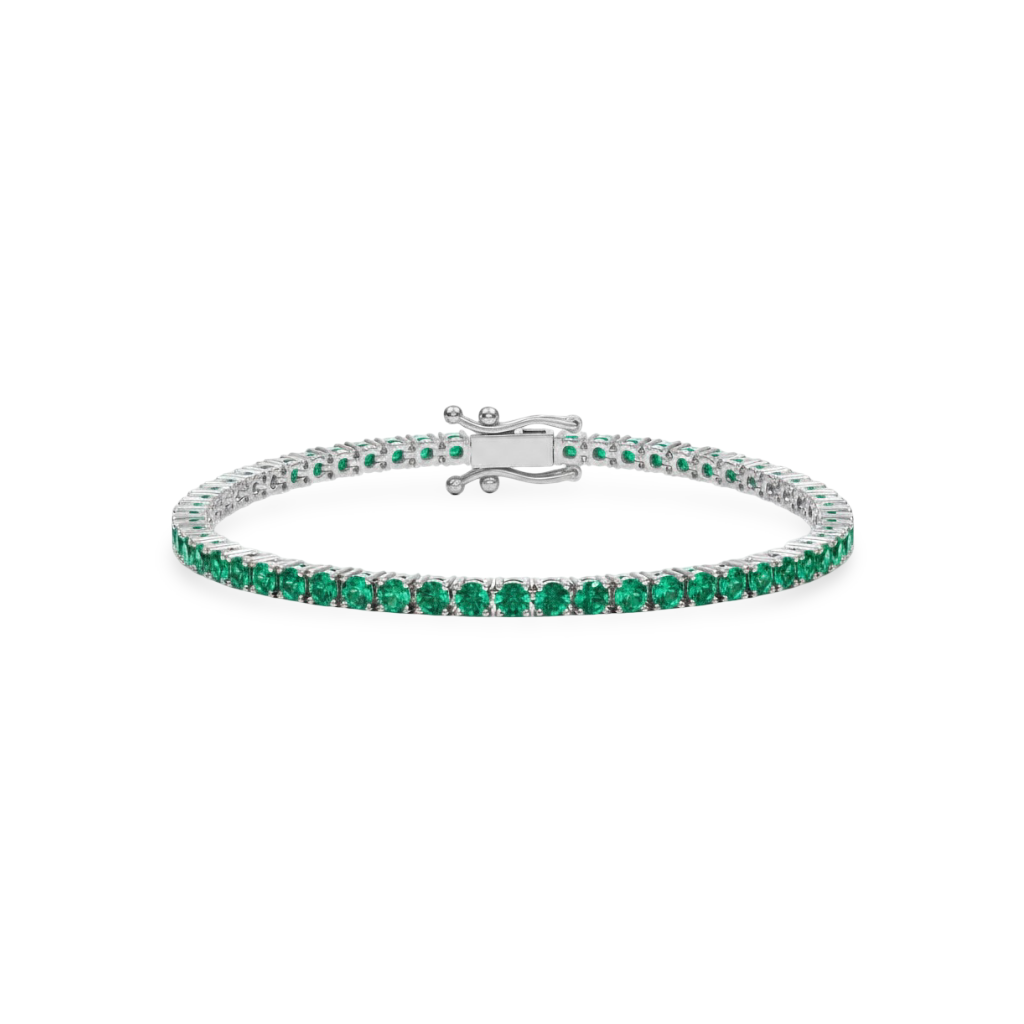 Juno Midi Tennis Bracelet – Colombian Green Emerald