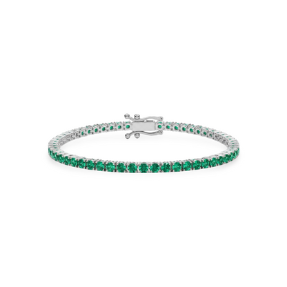 Juno Midi Tennis Bracelet – Colombian Green Emerald