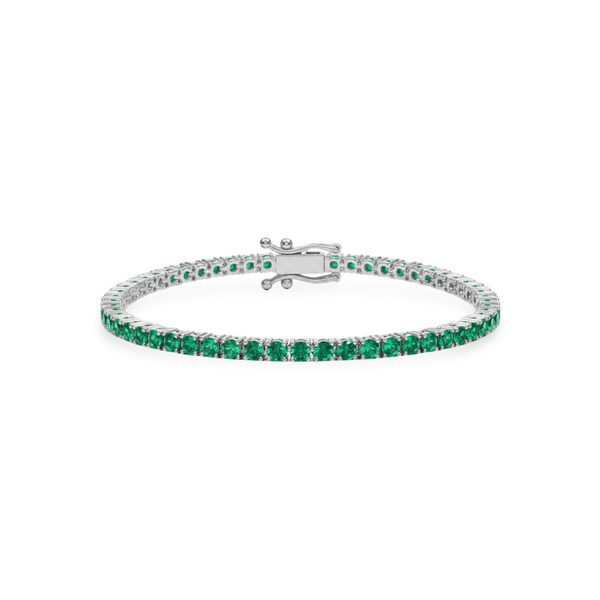 Juno Midi Tennis Bracelet – Colombian Green Emerald