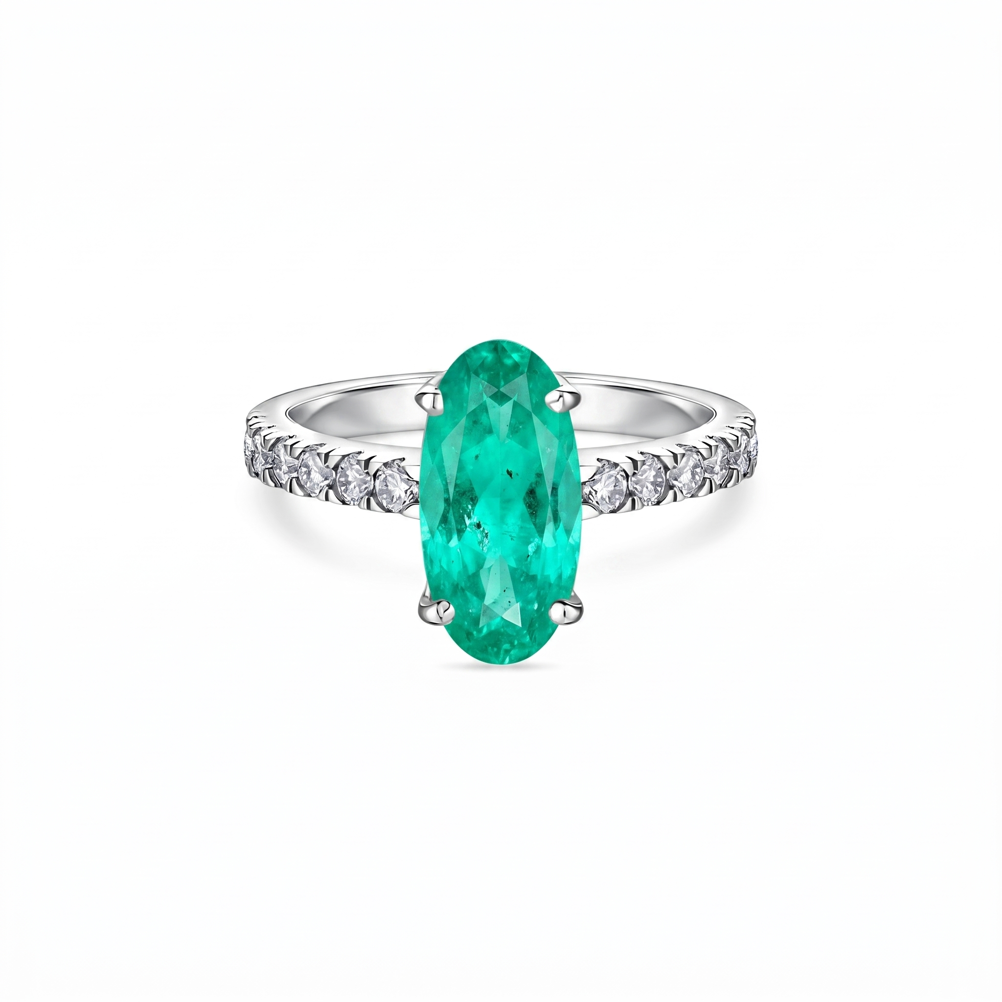 Velara Axis Ring – Colombian Green Emerald