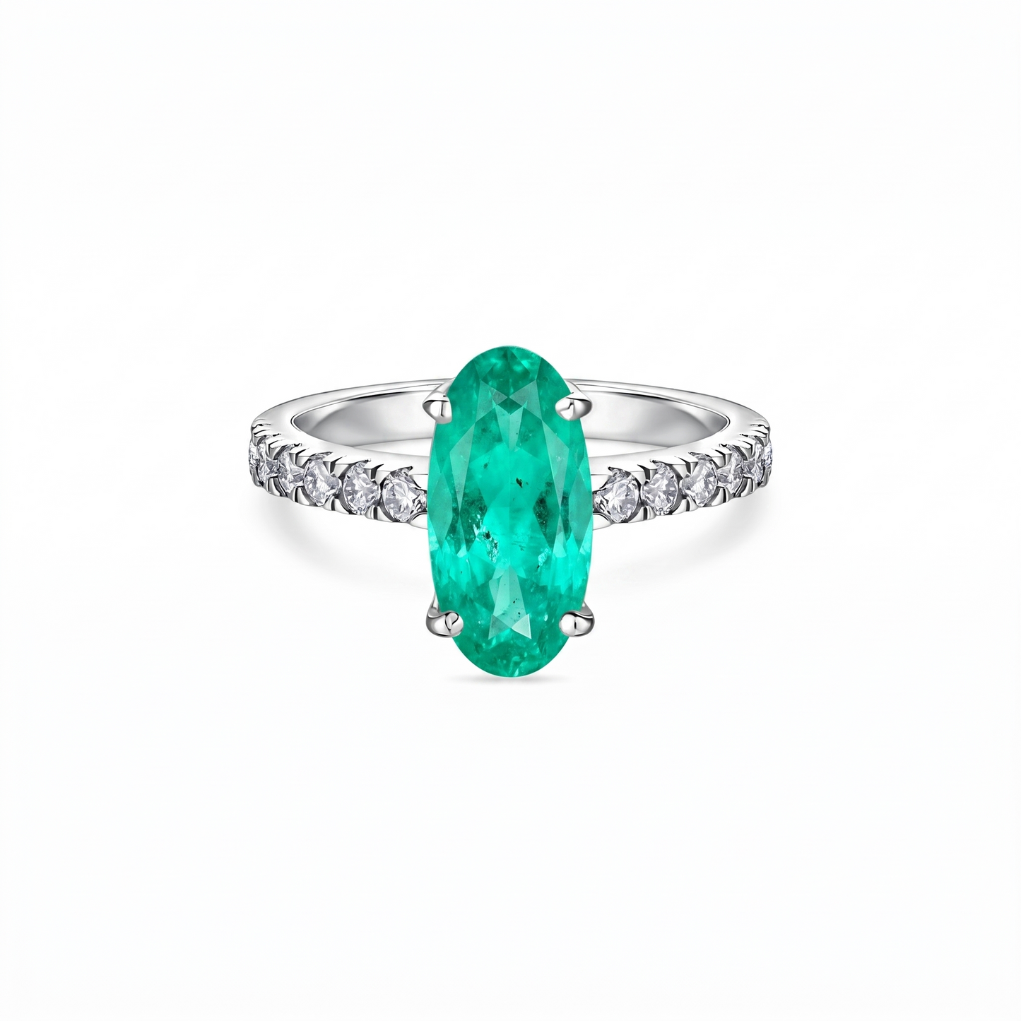 Velara Axis Ring – Colombian Green Emerald