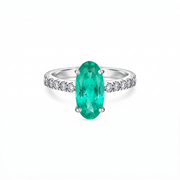 Velara Axis Ring – Colombian Green Emerald