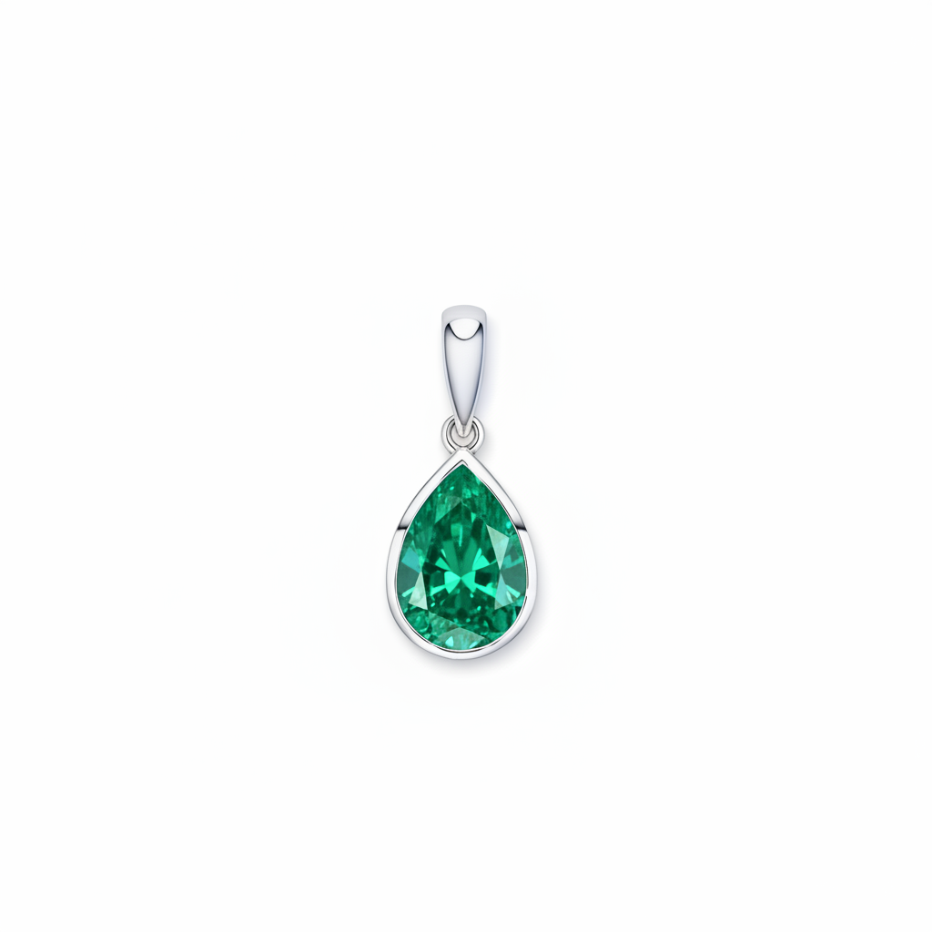 Nova Frame Pendant – Colombian Green Emerald
