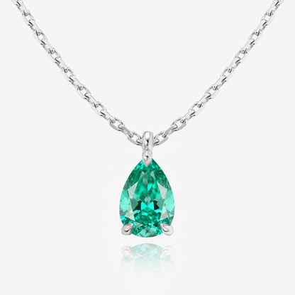 Nova Solitaire Necklace – Colombian Green Emerald