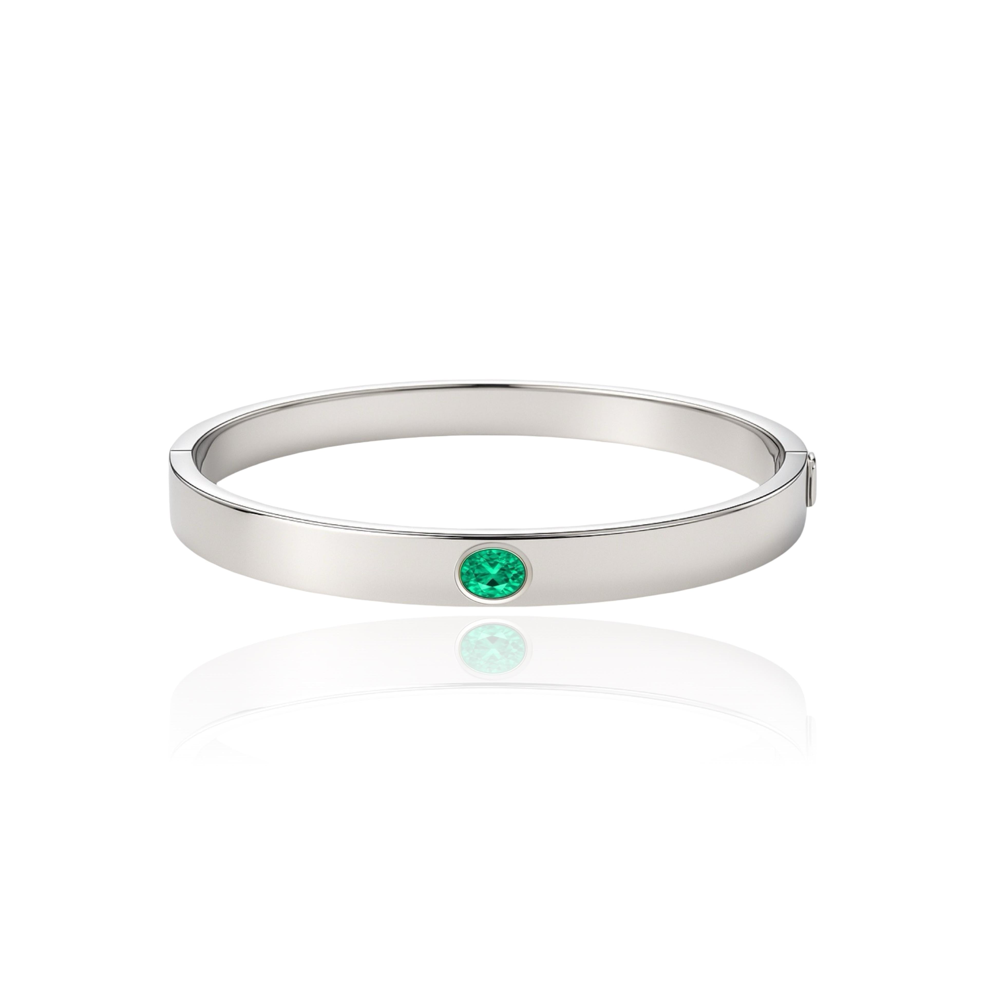 Velara Uno Elemental Bangle – Colombian Green Emerald