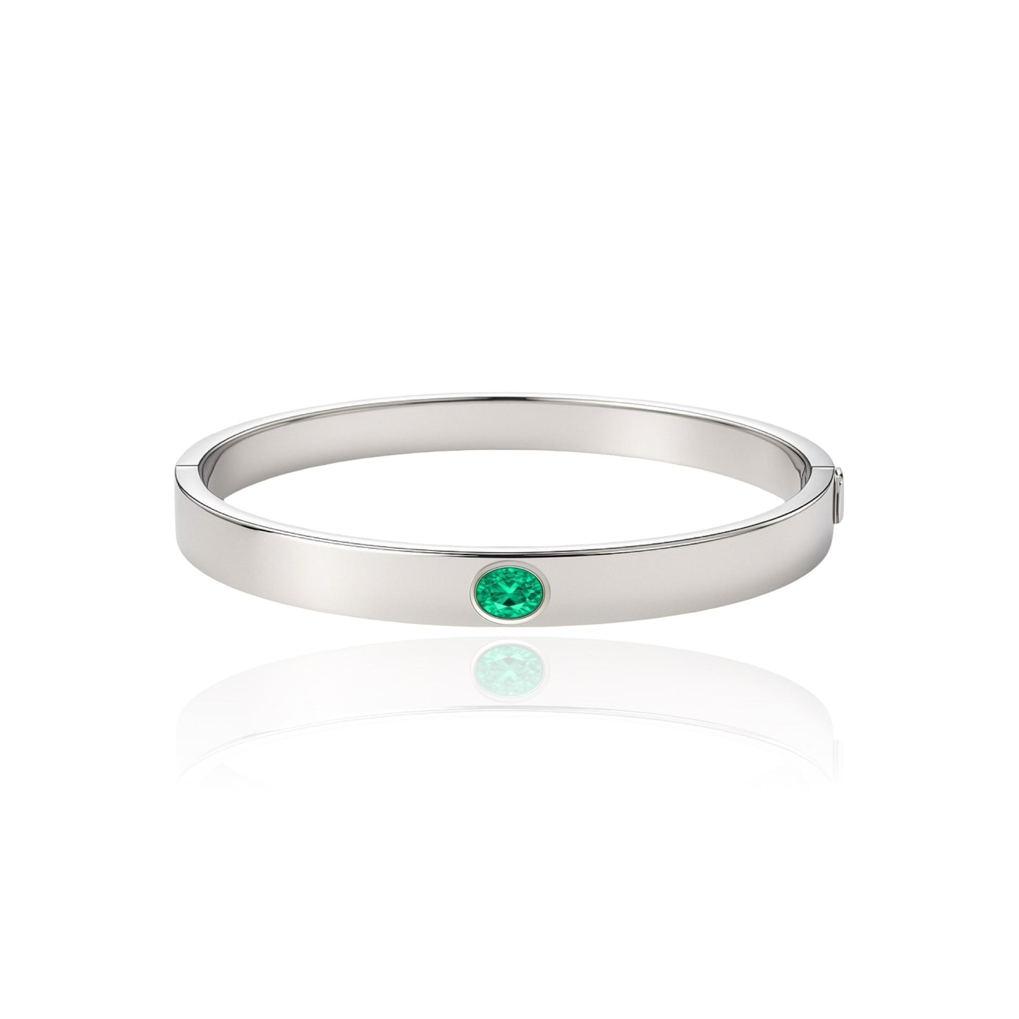Velara Uno Elemental Bangle – Colombian Green Emerald