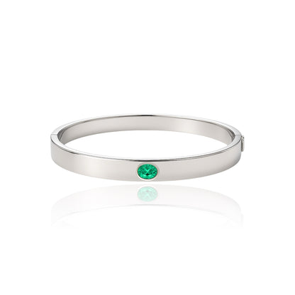 Velara Uno Elemental Bangle – Colombian Green Emerald