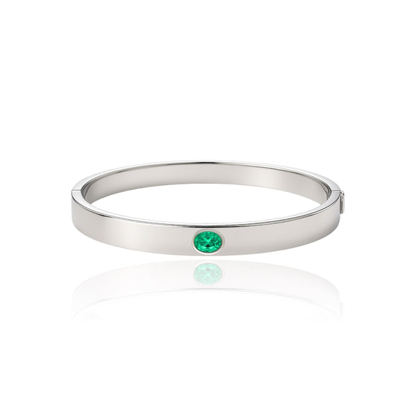 Velara Uno Elemental Bangle – Colombian Green Emerald