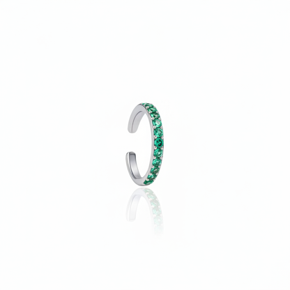 Linea Midi Ear Cuff – Colombian Green Emerald