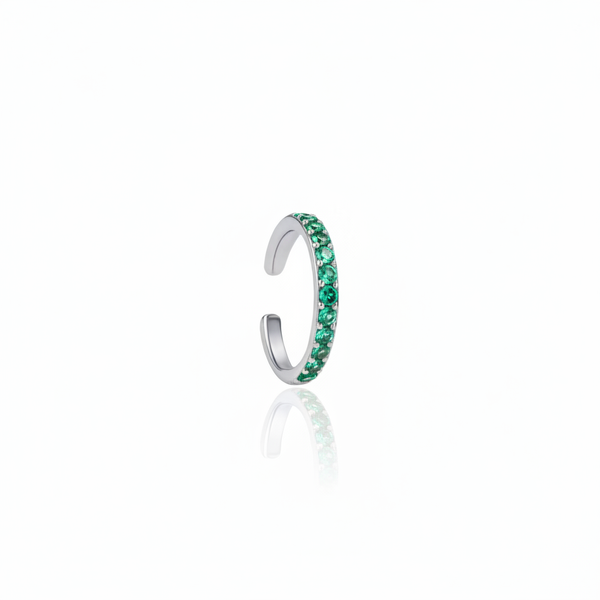 Linea Midi Ear Cuff – Colombian Green Emerald