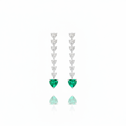 Amore Drop Earrings – Colombian Green Emerald