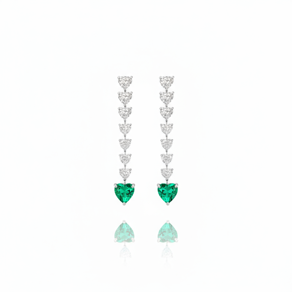 Amore Drop Earrings – Colombian Green Emerald