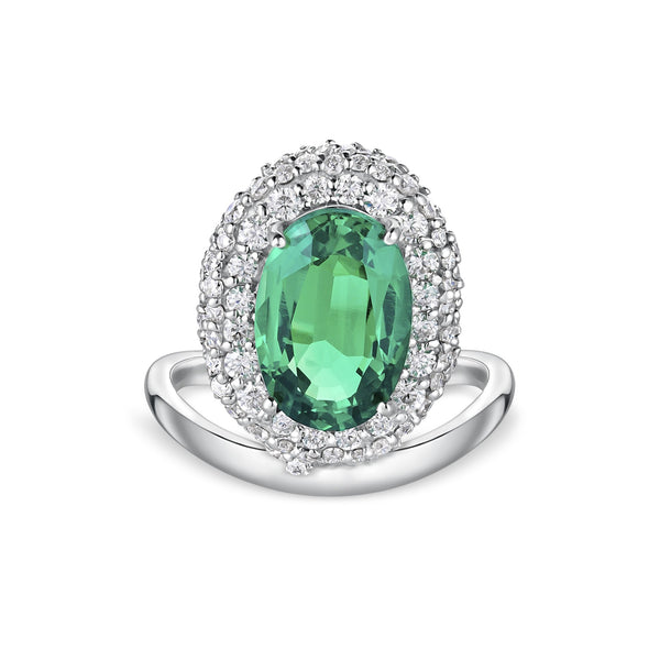 Velara Crest Ring – Colombian Green Emerald