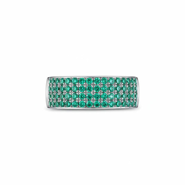 Linea Bold Band Ring – Colombian Green Emerald